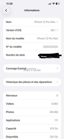 iPhone 12 Pro Max – 512 Go – Très bon état - 2