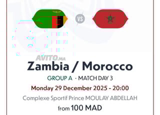 Match Maroc vs Zambie cat 2