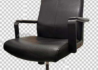 Chaises de bureau confortables - Cuir noir 4
