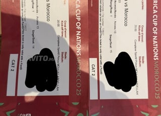 2 tickets MAROC VS ZAMBIE