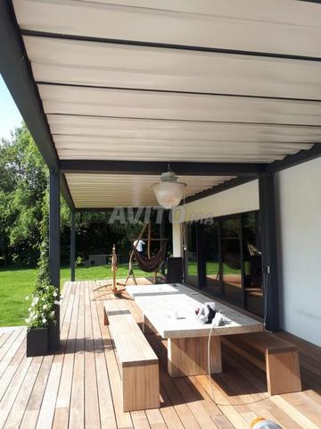 Pergola avec toile rétractable sur mesures