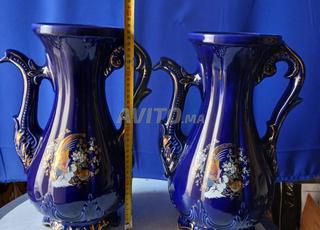 مزهرتان ليموج أزرق موقعة صنع في إيطاليا