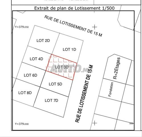 قطعة أرض 130م2 R2 رياض الزيتون - 2