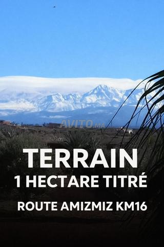 هكتار واحد موثق طريق أمزميز كلم 16 منطقة فيلا