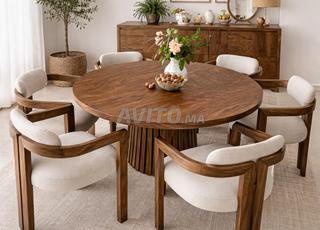 طقم غرفة طعام بأناقة طبيعية