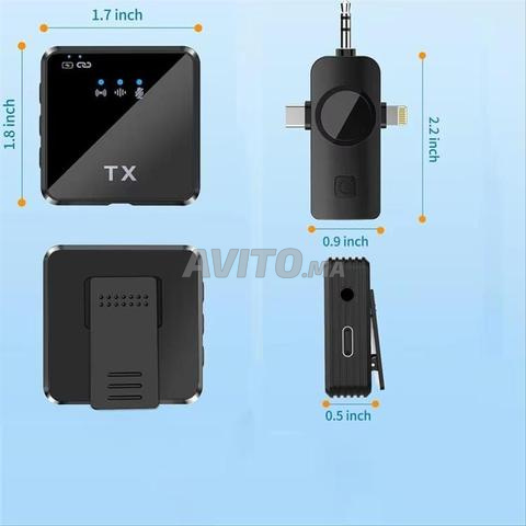 🔥ميكروفون لافالير لاسلكي 3 في 1 لتسجيل الفيديو