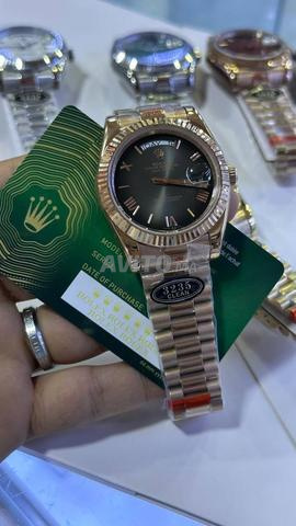 رولكس داي ديت أوتوماتيكية ذهب وردي شوكولاتة