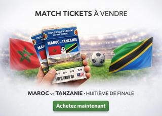 4 Billets côte à côte 1/8 Finale