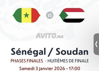 3 tickets Sénégal- Soudan