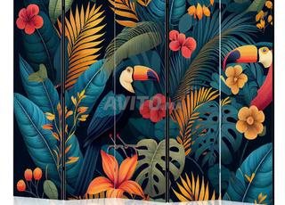 Paravent intérieur Oiseaux exotiques II