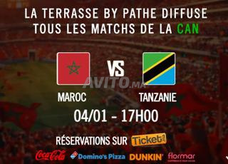 2 tickets MAROC-TANZANIE Cat 3 (cote à cote) PORTE 8