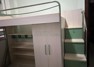 Meuble (Lit tiroirs armoires)