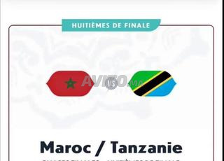 Les deux tickets cat 2 1200 dh