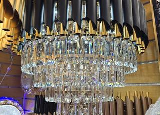 ثريا كريستال عصرية 50 سنتيم أسود ذهبي قهوي أرجونتي