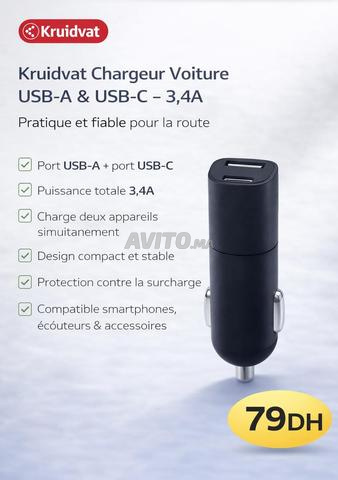 Kruidvat Chargeur Voiture USB-A & USB-C – 3,4A