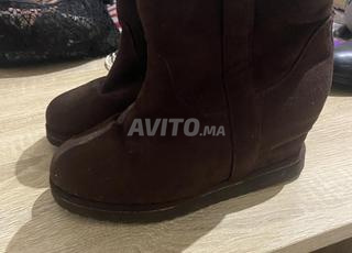 Botte marron à talon