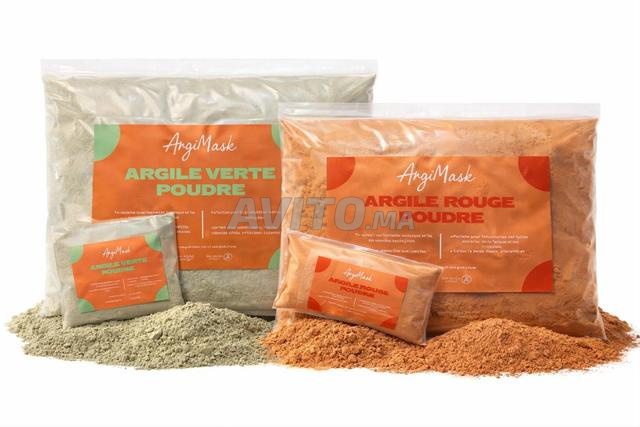 طين تجميلي أحمر، أخضر، رمادي 1 كجم، 5 كجم، 10 كجم