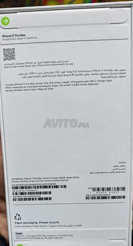 iPhone 17 Pro Max 256 Go Orange Neuf - 2