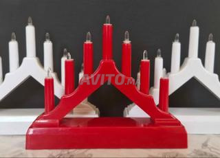 شمعدانات بـ 7 شموع LED ديكورات شمعات بالبطاريات