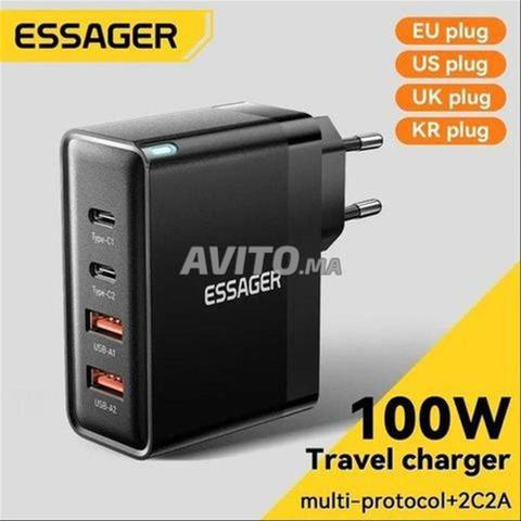 شاحن محول Essager بقوة 100 واط USB Type C