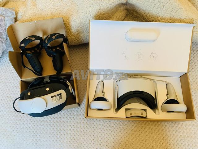 Meta quest 2 مع حزام bobovr وبطارية خارجية