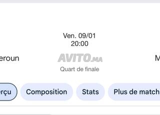 Billet quart de final