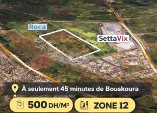 أرض صناعية للبيع 6 هكتارات في سطات 500 درهم/م²