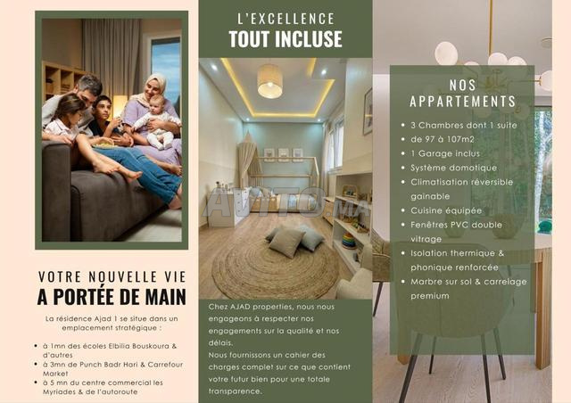 Superbe Appartement 3ch Domotique à Bouskoura - 2