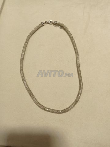 عقد من الفضة عيار 925 بتصميم مجدول