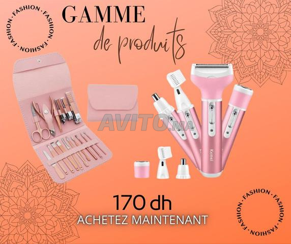 آلة إزالة الشعر مع مجموعة العناية بالاظافر