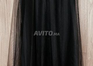 Jupe longue en tulle noir