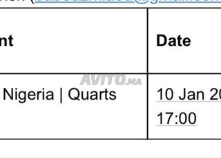 Algérie Nigeria Catégorie 1