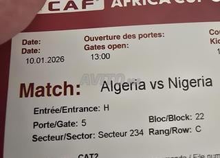 Billet match Algérie vs Nigeria