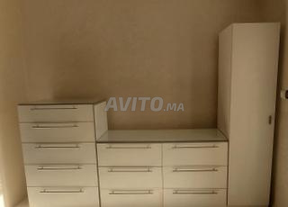 2 COMMODES ET UN ARMOIRE - PACK CHAMBRE A COUCHER