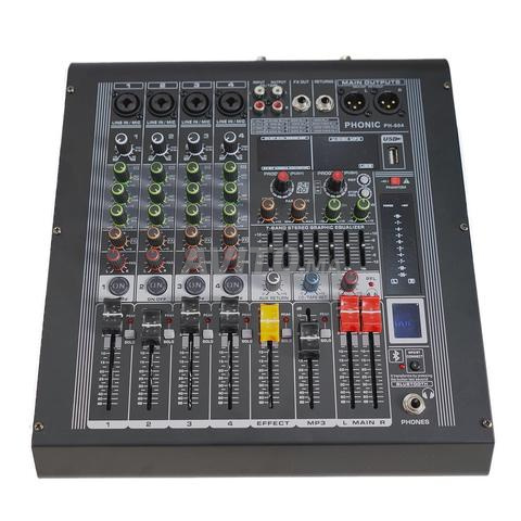 Phonic PH-604 table de mixage amplifiée avec 2 mic - 2