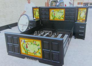 Chambre à coucher marocaine en bois