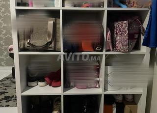 مكتبة خشب ليفي متوسط الكثافة (MDF) أبيض جديد