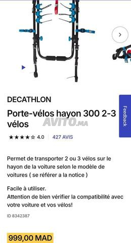 Porte vélo decathlon 300 2-3
