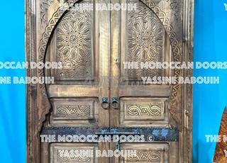 باب خشب مصمت محفور يدويًا - نموذج برستيج