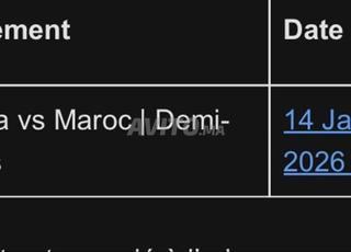 Billet CAN demi finale Maroc Nigeria