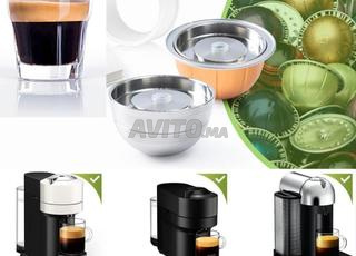 كبسولة نسبريسو فيرتو قابلة لإعادة الشحن من الفولاذ المقاوم للصدأ