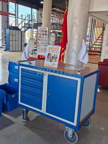 منضدة عمل متنقلة مع رفّين - 500 كجم