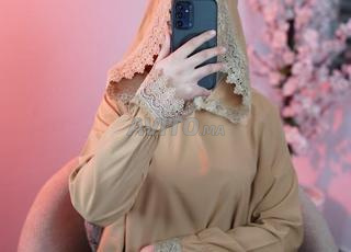 طقم عباية صلاة foulard مخيط جديد