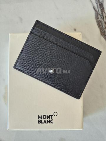 حامل بطاقات جلد ماركة مون بلان أصلية