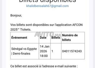 ticket demi finale Sénégal-egypte cat 3