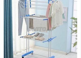 Séchoir à linge pliable en acier inoxydable à 3 niveaux