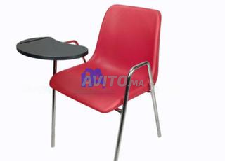 Chaise avec écritoire/iso/mesh/semi metallique