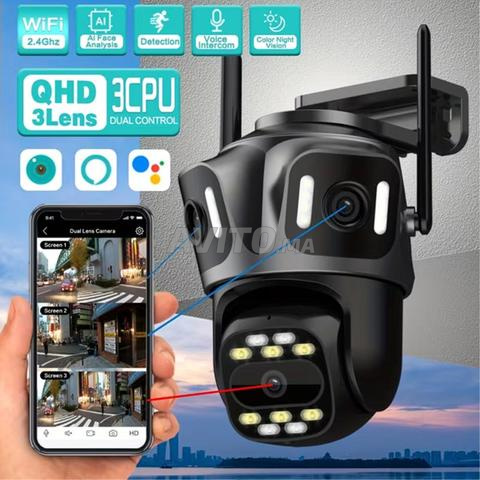 كاميرا أمان خارجية WiFi 3 عدسات 3 مناظر