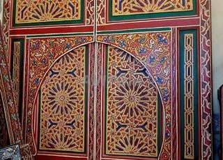 باب مصنوع يدويًا، ديكور مزوقة دوفاس، أهلاً وسهلاً