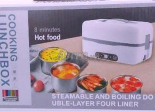 علبة غداء كهربائية للطبخ اينوكس 💯